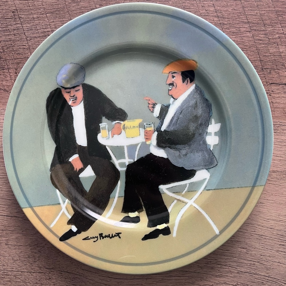 3 Guy Buffet "Marche Aux Fleurs" salad plates - Picture 2 of 5